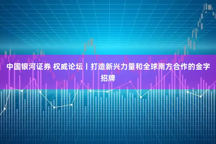 中国银河证券 权威论坛丨打造新兴力量和全球南方合作的金字招牌